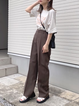 「feepur（フェピュール）のアイテム（パンツ）」を使った、紗衣さん（レディース・158cm）の夏コーディネート