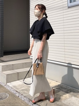 「RETRO GIRL（レトロガール）のアイテム」を使った、紗衣さん（レディース・158cm）の夏コーディネート