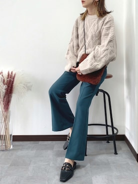 「COMMON WARE（コモンウェアー）のアイテム」を使った、紗衣さん（レディース・158cm）の秋コーディネート