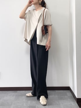 「Diosfront（ディオスフロント）のアイテム」を使った、紗衣さん（レディース・158cm）の夏コーディネート
