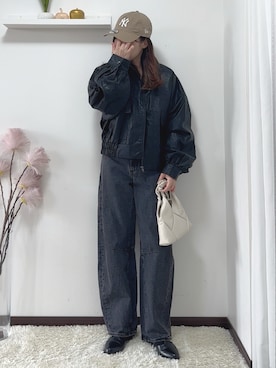 「アイテム（ブルゾン）」を使った、紗衣さん（レディース・158cm）の秋コーディネート