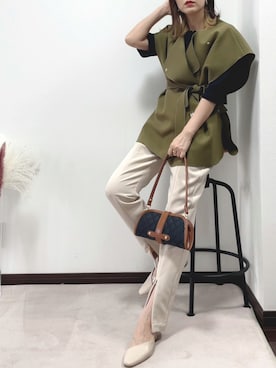 「Baginning(バッグリング)のアイテム」を使った、紗衣さん(レディース・158cm)の秋コーディネート