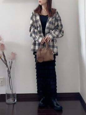 「アイテム（ブーツ）」を使った、紗衣さん（レディース・158cm）の夏コーディネート