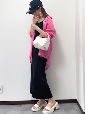 「apres jour mignon（アプレジュールミニョン）のアイテム（ワンピース/ドレス）」を使った、紗衣さん（レディース・158cm）の夏コーディネート