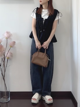「アイテム（シャツ/ブラウス）」を使った、紗衣さん（レディース・158cm）の夏コーディネート