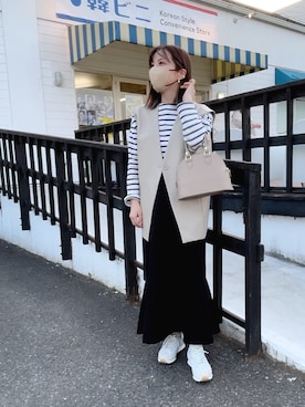 「ごきげんウィーク」｜「アイテム（ハンドバッグ）」を使った、紗衣さん（レディース・158cm）の春コーディネート