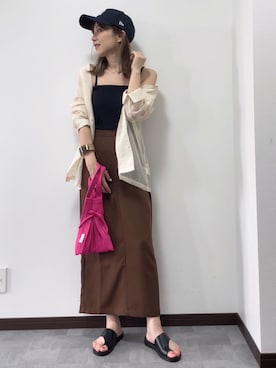 「真夏のアクティブスタイル」｜「アイテム（ジャケット/アウター）」を使った、紗衣さん（レディース・158cm）の夏コーディネート