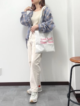 「apres jour（アプレジュール）のアイテム（パンツ）」を使った、紗衣さん（レディース・158cm）の春コーディネート