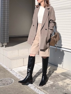 紗衣さん（レディース・158cm）の秋コーディネート