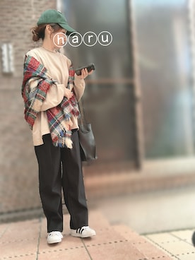 「アイテム（財布/小物）」を使った、🅗🅐🅡🅤さん（レディース・146cm）の秋コーディネート