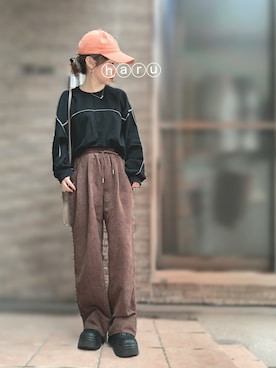 「アイテム（財布）」を使った、🅗🅐🅡🅤さん（レディース・146cm）の秋コーディネート