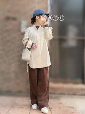 「アイテム（ピアス（両耳用））」を使った、🅗🅐🅡🅤さん（レディース・146cm）の秋コーディネート