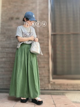 「アイテム（スカート）」を使った、🅗🅐🅡🅤さん（レディース・146cm）の夏コーディネート