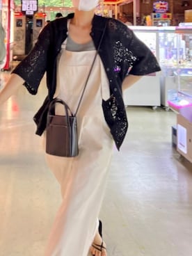 「CANAL JEAN（キャナルジーン）のアイテム（サロペット/オーバーオール）」を使った、meiyueさん（レディース・160cm）の夏コーディネート