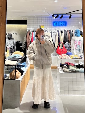 「niko and...（ニコアンド）のアイテム（ジャケット/アウター）」を使った、ミハルさん（骨格ウェーブ・レディース・152cm）の秋コーディネート