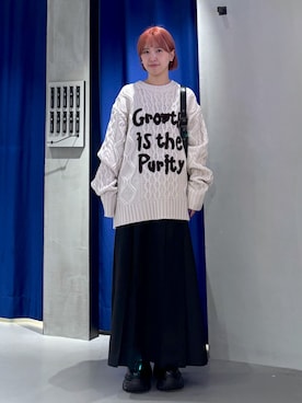 「152cm」｜「アイテム（ブーツ）」を使った、ミハルさん（レディース・152cm）の冬コーディネート
