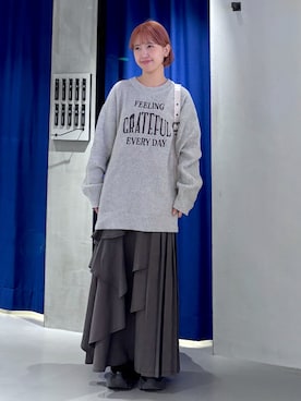 「152cm」｜「アイテム（ブーツ）」を使った、ミハルさん（レディース・152cm）の冬コーディネート