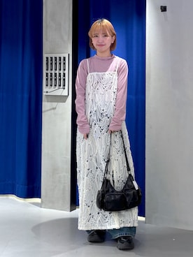 「PAGEBOY（ページボーイ）のアイテム（ワンピース/ドレス）」を使った、ミハルさん（骨格ウェーブ・レディース・152cm）の冬コーディネート