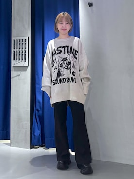 「ネコ」｜「アイテム（ブーツ）」を使った、ミハルさん（レディース・152cm）の秋コーディネート