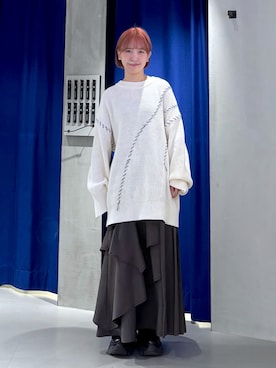 「152cm」｜「アイテム（ブーツ）」を使った、ミハルさん（レディース・152cm）の冬コーディネート