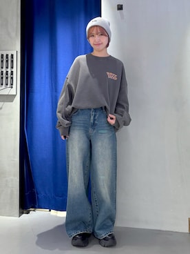 「PAGEBOY（ページボーイ）のアイテム（ニットキャップ/ビーニー）」を使った、ミハルさん（骨格ウェーブ・レディース・152cm）の冬コーディネート