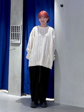 「152cm」｜「アイテム（ブーツ）」を使った、ミハルさん（レディース・152cm）の冬コーディネート