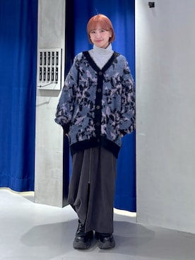 「シャギー」｜「アイテム（ブーツ）」を使った、ミハルさん（レディース・152cm）の冬コーディネート