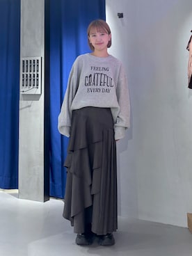 「スカートコーデ」｜ミハルさん（レディース・152cm）の秋コーディネート