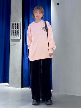 「厚底ブーツ」｜ミハルさん（レディース・152cm）の冬コーディネート