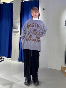 「ネコ」｜「アイテム（ブーツ）」を使った、ミハルさん（レディース・152cm）の秋コーディネート