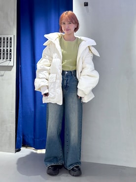 「PAGEBOY（ページボーイ）のアイテム（ブルゾン）」を使った、ミハルさん（骨格ウェーブ・レディース・152cm）の冬コーディネート
