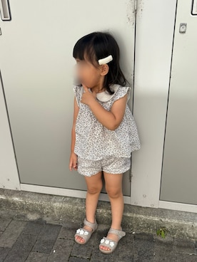 「Birthday（バースデイ）のアイテム（サンダル）」を使った、そっちゃんさん（キッズ・70cm）の夏コーディネート