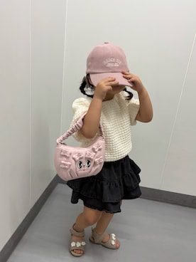 「アイテム（バッグ）」を使った、そっちゃんさん（キッズ・70cm）の夏コーディネート