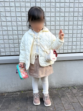 「Birthday（バースデイ）のアイテム」を使った、そっちゃんさん（キッズ・70cm）の冬コーディネート