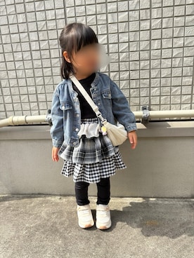 「西松屋（ニシマツヤ）のアイテム」を使った、そっちゃんさん（キッズ・70cm）の春コーディネート