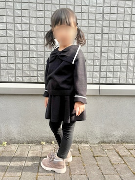 「アイテム（トップス）」を使った、そっちゃんさん（キッズ・70cm）の秋コーディネート