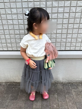 「アイテム（サンダル）」を使った、そっちゃんさん（キッズ・70cm）の秋コーディネート