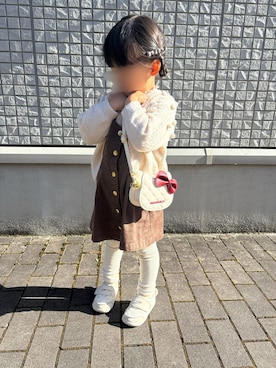 「アイテム（ワンピース/ドレス）」を使った、そっちゃんさん（キッズ・70cm）の秋コーディネート