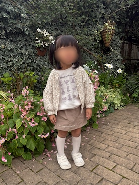 「アイテム（シューズ）」を使った、そっちゃんさん（キッズ・70cm）の秋コーディネート