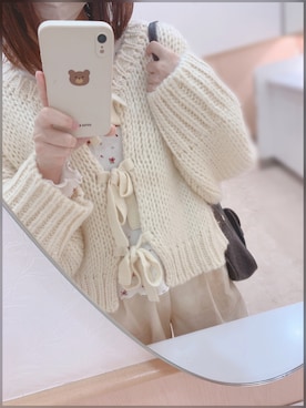 「OZOC（オゾック）のアイテム（ショルダーバッグ）」を使った、そっちゃんさん（レディース・163cm）の春コーディネート