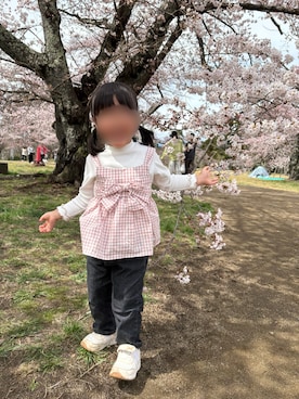 「apres les cours（アプレレクール）のアイテム」を使った、そっちゃんさん（キッズ・70cm）の春コーディネート