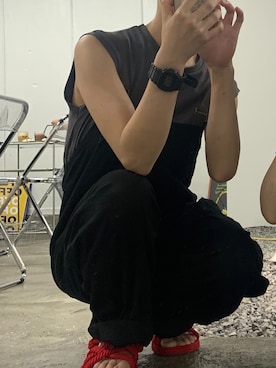 「G-SHOCK」｜「アイテム（オールインワン・サロペット）」を使った、りこさん（レディース・162cm）の夏コーディネート