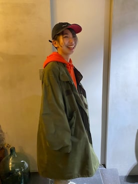 「アイテム（スウェットパンツ）」を使った、りこさん（レディース・162cm）の冬コーディネート