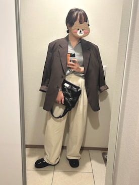 「アイテム（テーラードジャケット）」を使った、SKさん（レディース・160cm）の秋コーディネート