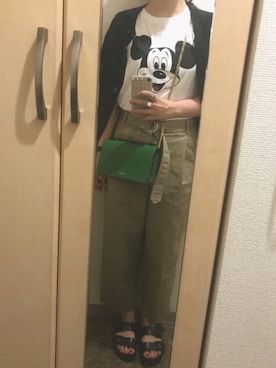 「ミッキーT」｜「アイテム（アクセサリー）」を使った、SKさん（レディース・159cm）の夏コーディネート