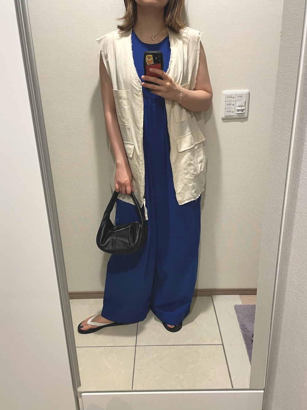 6（ロク）の「＜6(ROKU)＞COTTON GATHER ALL IN ONE/オールインワン