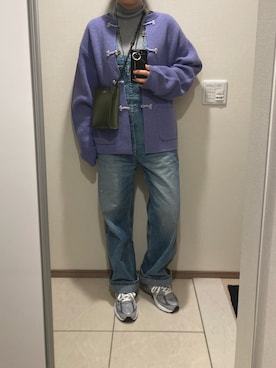 「FRAMeWORK（フレームワーク）のアイテム（オールインワン・サロペット）」を使った、SKさん（レディース・159cm）の冬コーディネート
