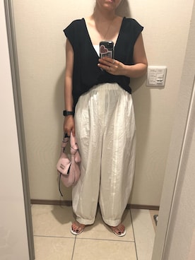 「LASTFRAME（ラストフレーム）のアイテム」を使った、SKさん（レディース・159cm）の夏コーディネート