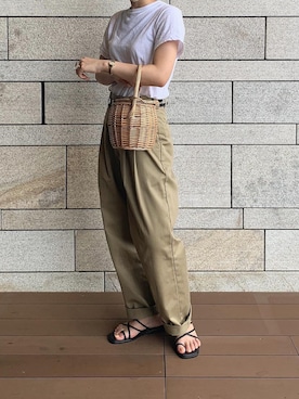 「コーディネート」｜「アイテム（アナログ腕時計）」を使った、marinaさん（レディース・156cm）の夏コーディネート