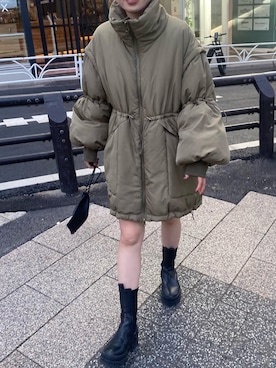 「CIAOPANIC TYPY（チャオパニックティピー）のアイテム（ダウンジャケット/コート）」を使った、manamiさん（レディース・156cm）の夏コーディネート